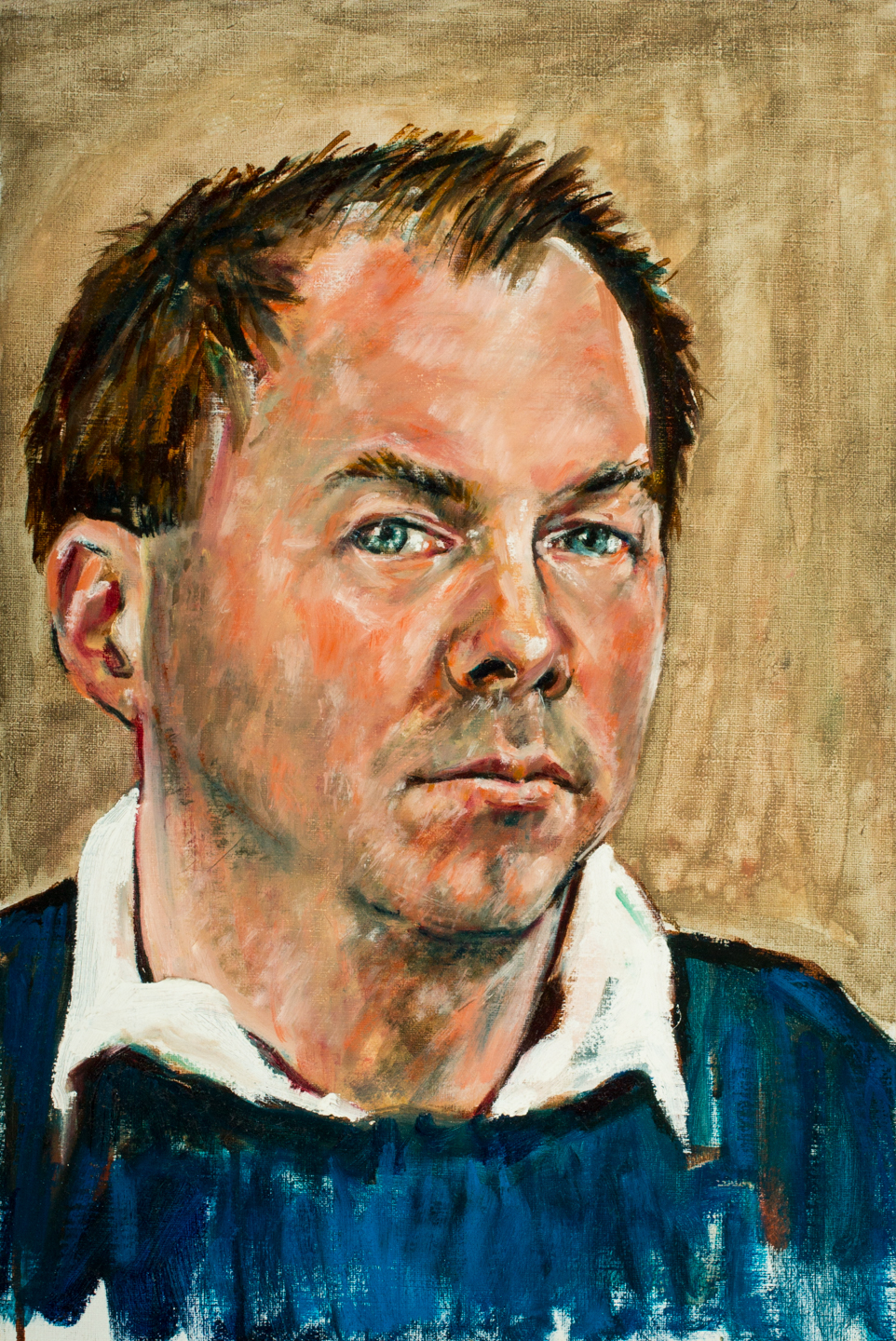 self-portrait, painting by Tim Trapolin